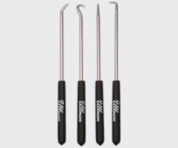 ULLMAN 6-7/8 Inch Long,4-piece Hook and Pick Set with Textured Cushion Grip Handles